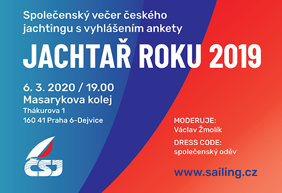 Pozvánka na Galavečer českého jachtingu a vyhlášení ankety Jachtař roku 2019
